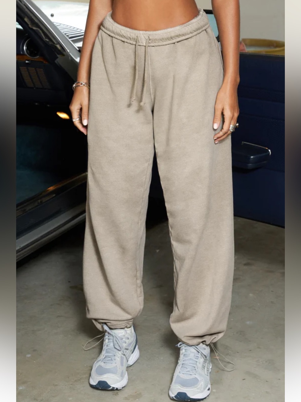 JOAH BROWN OVERSIZED STRAIGHT LEG JOGGER